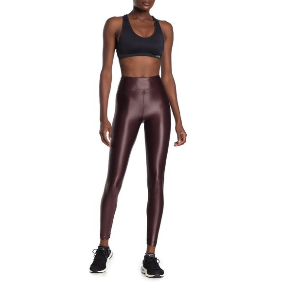 Koral Lustrous High Rise Leggings in Bordeaux XS - Picture 3 of 15